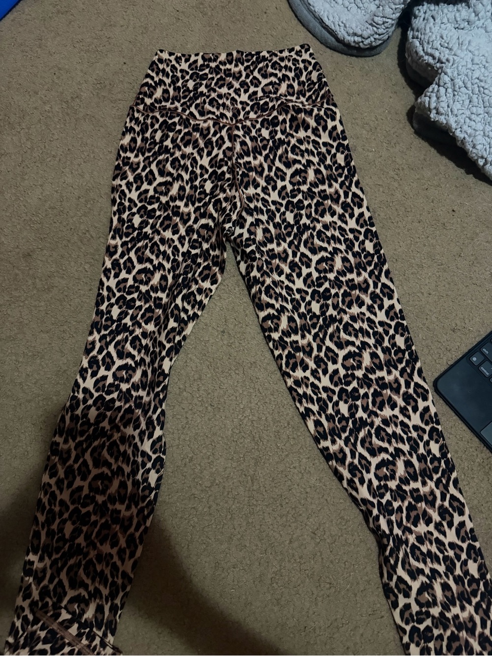 aerie Leopard Print Leggings in Tan and Black